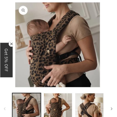 Caramel Leopard - Comfort Fit Ergonomic Adjustable Baby Carrier