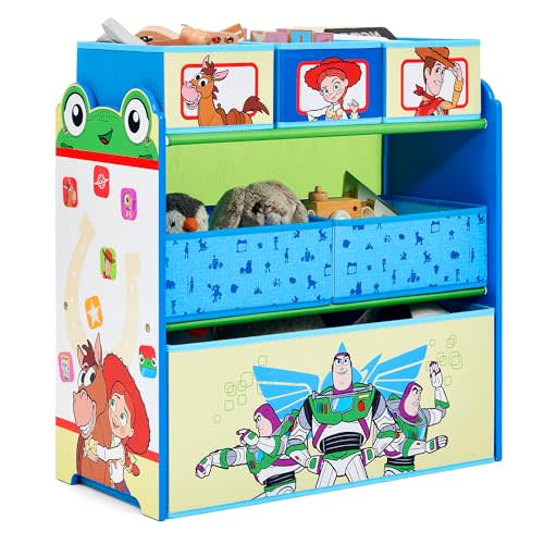 Delta Children - Toy Story Design & Store 6 Bin Toy Storage Organizer - Greenguard Gold Certified, Blue