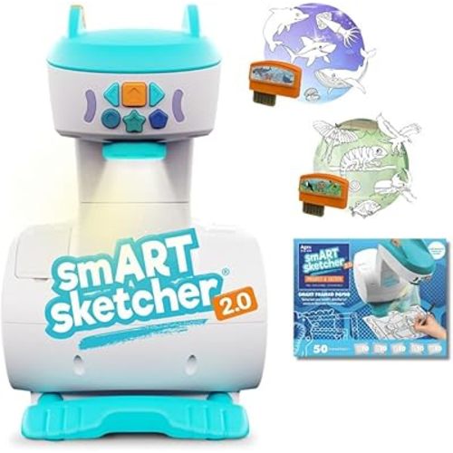 Smart Sketcher 2.0 Drawing Projector Set, 4-in-1 Bundle with Jungle & Ocean Packs, 180+ Activities, Educational Art Toy for Kids 5+