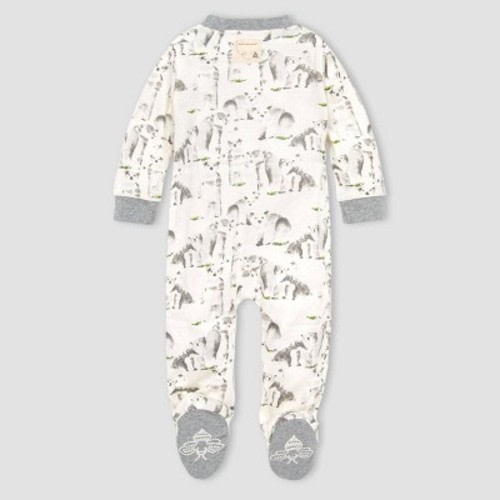 Burt's Bees Baby® Baby Organic Cotton Polar Explorer Sleep N' Play - Off-White/Gray, Size: 3-6M