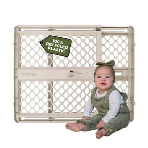 Toddleroo by North States Renew 100% Recycled Plastic Baby Gate 26"-42" - Sandstone