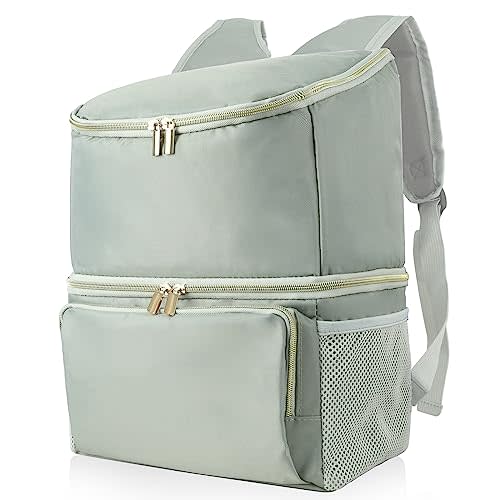 Wolka Breast Pump Bag with Dual Insulated Compartments & Removable Divider,Breast Milk Cooler Travel Bacpak with 50 cans Capacity,Fit Most Breast Pumps Like Medela, Spectra S1,S5, Evenflo