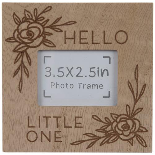 Hello Little One Floral Wood Frame - 3 1/2&quot; x 2 1/2&quot;