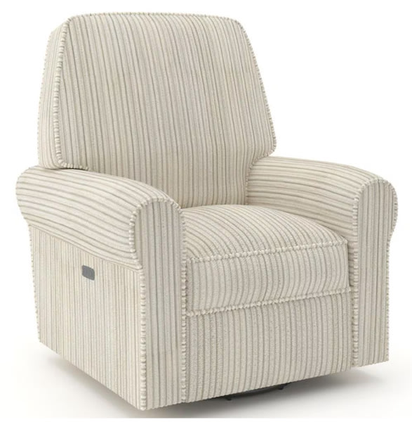 Eastern Shore Savannah Power Swivel Nursery Glider Recliner in Natural