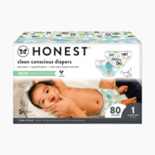 The Honest Company Club Box Diapers - Above It All + Barnyard Babies, Size 1, 80 Count