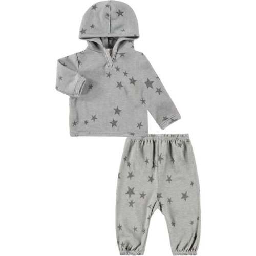 Eco-Fleece Star Hoodie and Sweatpant Sets, Gray Star - Paige Lauren | Maisonette