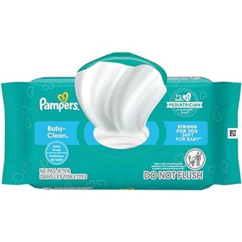 Pampers Baby Clean Wipes, Baby Fresh Scented, 1 Flip-Top Pack (72 Wipes Total)