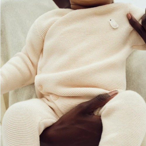 EMBROIDERED DUCKLING KNIT KIMONO - Cream | ZARA United States