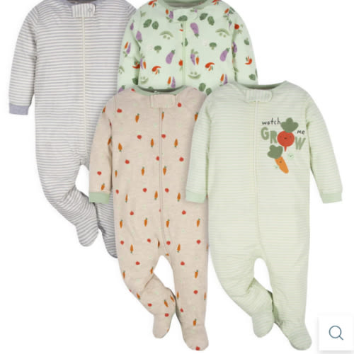 4-Pack Baby Neutral Happy Veggies Sleep 'N Plays – Gerber Childrenswear