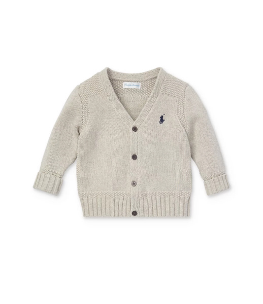 Ralph Lauren Boys' Combed Cotton Sweater - Heather Gray (Size 12M)