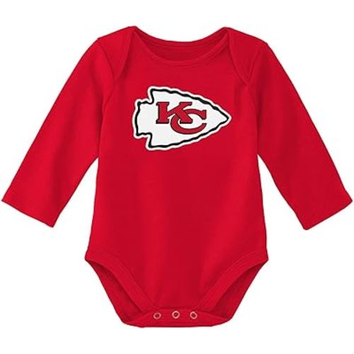 Outerstuff NFL Newborn & Infants 0-24 Months Official Primary Logo Long Sleeve Creeper Bodysuit Romper
