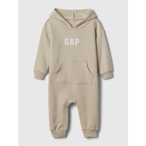 Baby Logo One-Piece in bedrock beige, size: 6-12 M