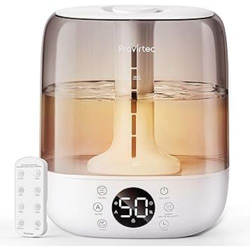6L Self-Cleaning Humidifier for Large Room, CleanCare Warm & Cool Mist, No-Leak Design & Top Fill, 60 Hour Runtime, Quiet Ultrasonic Auto Mode with Remote Control for Bedroom & Home