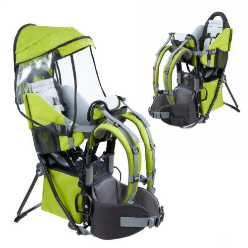 Besrey Baby Backpack Carrier,Toddler Hiking Backpack with Foldable Frame Lightweight Large Capacity Child Carrier for Hiking,Green