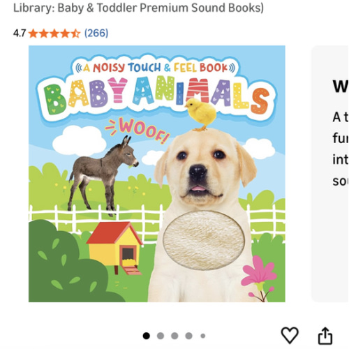 Little Hippo Books Baby Animals - A Noisy Touch and Feel Sensory Book Featuring Farm Sounds (Little Listener’s Library: Baby & Toddler Premium Sound Books)