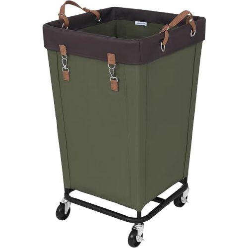 StorageWorks 160L Laundry Basket with Wheels, Rolling Hampers for Clothing