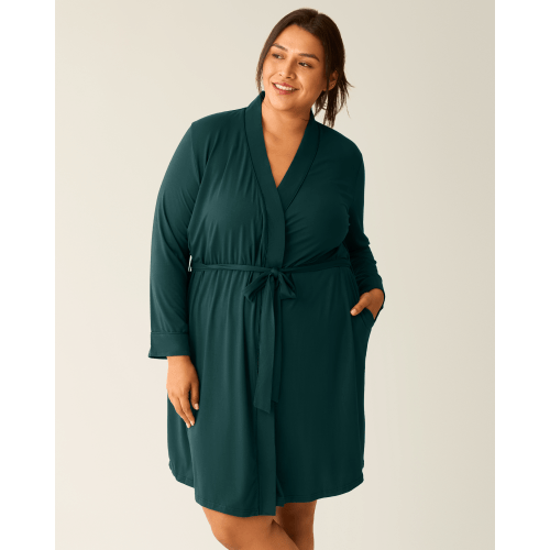 Clea Bamboo Classic Nursing, Maternity and Postpartum Recovery Robe | Evergreen – Kindred Bravely