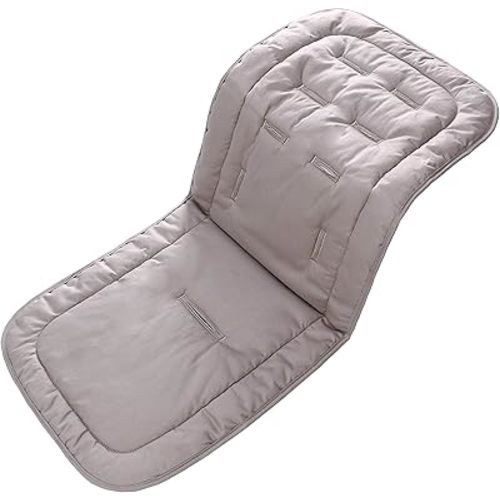 Baby Stroller Cushion,Infant Car Seat Insert-Reversible Universal Breathable and Soft Newborn Stroller Mat, 100% Cotton Cover Toddler Seat Pad Liner-34x78cm,1 Pack(Grey)