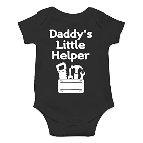 AW Fashions Daddy’s Little Helper Baby Bodysuit Funny Adorable Newborn Outfit Unisex Cute Infant Romper