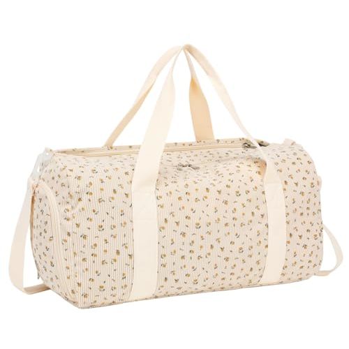 Duffle Bag for Gym Sports Women Girls Workout Travel Bag Weekender with Shoe Compartment and Wet Pocket