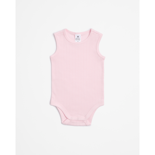 Baby Organic Cotton Pointelle Bodysuit - Cradle Pink