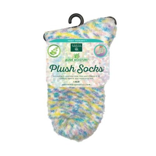 Earth Therapeutics Aloe Socks - Green Impression - 1 Pair. Infused with Aloe Vera & Vitamin E, These Super Soft Socks Continually Moisturize Your feet. One Size. Unisex