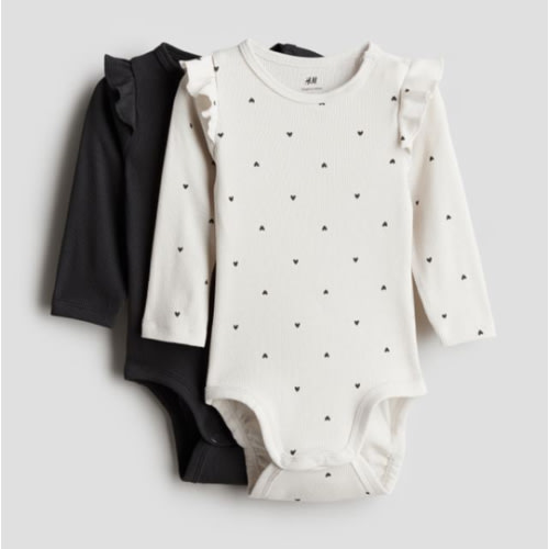 2-pack Long-sleeved Bodysuits