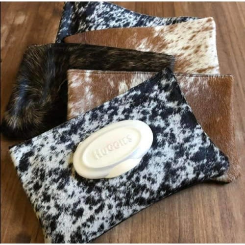 Cowhide Baby Wipe Holder