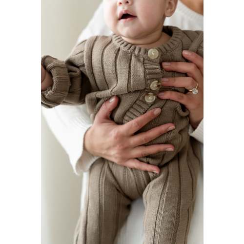 Wide Ribbed Jumpsuit ‘Oak’