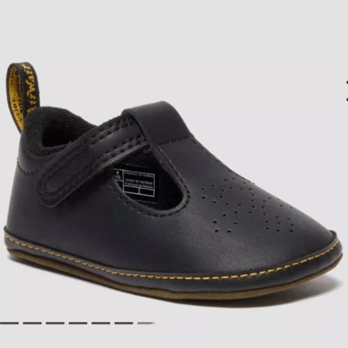 NEWBORN POLLEY PU-COATED LEATHER MARY JANE SHOES in Black | Dr. Martens