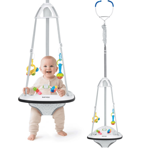 Slevoo, Baby Jumper, Adjustable Doorway Bouncer with Play Tray