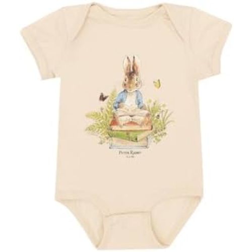 Out of Print Peter Rabbit Book Stack Baby Bodysuit