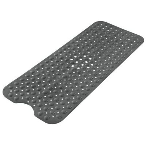 Lux Decor Collection Extra Long Grey Non Slip Bath Tub & Shower Mats For Bathroom