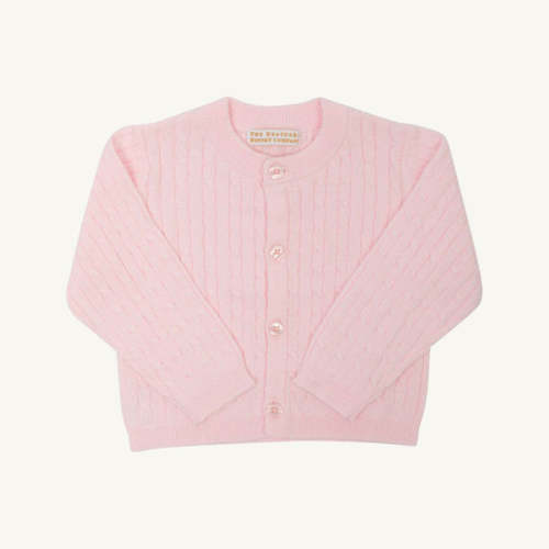 Cambridge Cable Knit Cardigan - Palm Beach Pink, Size 0/6M