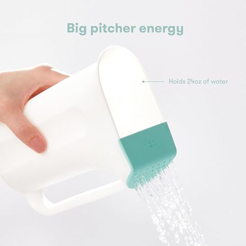 Frida Baby Control The Flow Bath Rinse Cup | Rinser Cup to Wash Hair + Body | Rinser Cup for Bath Time with Easy Grip Handle + Removable Rain Shower - Control The Flow Rinser