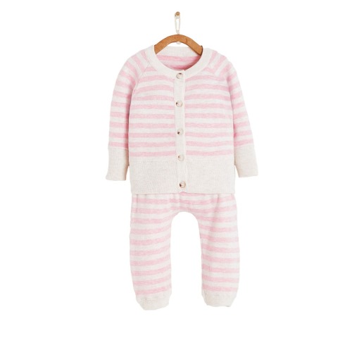 Premium Cotton Knit 2-Piece Set for Infant, 0-3M