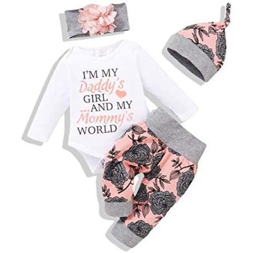 0-3 Infant Romper Ruffle Floral Pants Cute Toddler Baby Girl Clothes Set