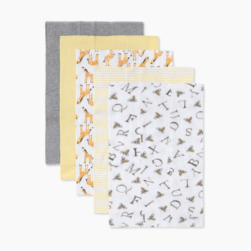 Burt's Bees Baby Organic Burp Cloth (5 Pack) - Giraffes