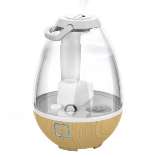 Sharper Image 0.4gal UHT1 Ultrasonic Cool Mist Humidifier: Quiet Bedroom Humidifier, Adjustable Mist, No Filter Needed