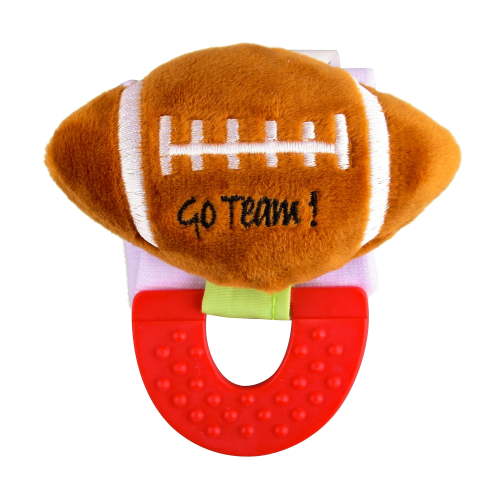 Wristy Buddy Football Teether for Babies, 3+ months Baby Chew toys, Wrist Teethers for babies, Natural Organic Freezer Safe Teethers, Relief Sore Gums, Silicone BPA Free Baby Teething Toys