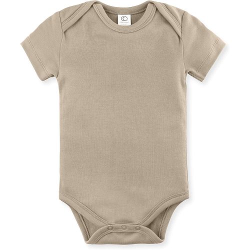Colored Organics Organic Cotton Bodysuit - Short Sleeve One Piece - Clay, 0-3M