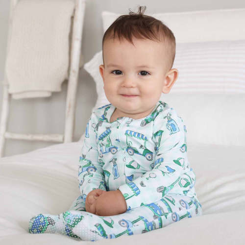 Birdie Babes Zipper Footie | Green