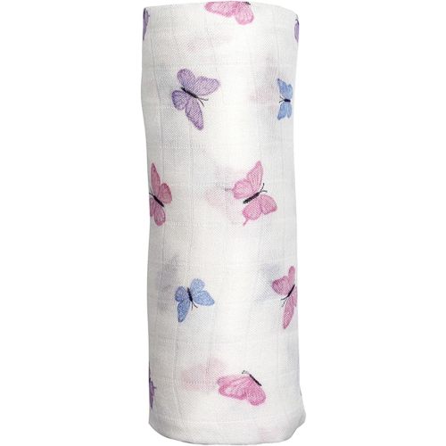 Muslin Baby Swaddle - Breathable Receiving Blankets for Newborn Baby, 70% Viscose derived from Bamboo, 30% Spandex, Imported, Butterfly