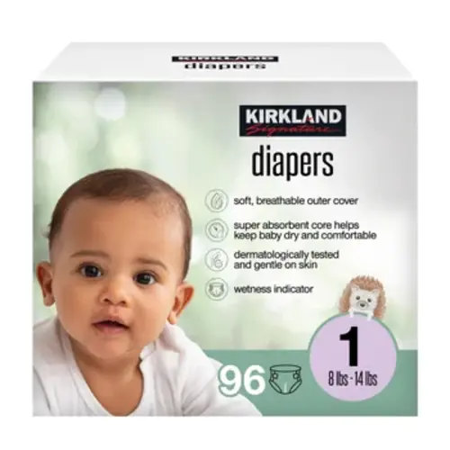 Kirkland Signature Diaper Size 1, 96-count | Costco