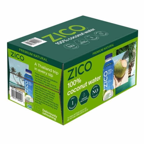 Zico 100% Coconut Water, 13.5 Ounce (Pack of 15)