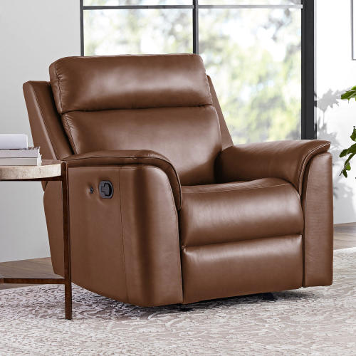 Member's Mark Lennox Leather Glider Recliner, Brown - Sam's Club