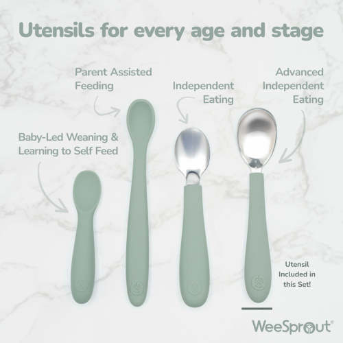 Kids Stainless Steel Utensils Set Silverware 2 Spoons 2 Forks 2 Knives – WeeSprout