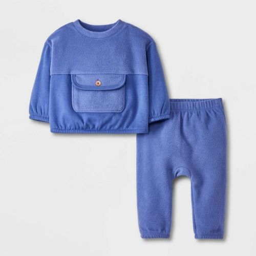 Baby Boys' Pocket Fleece Set - Cat & Jack™ Blue Newborn
