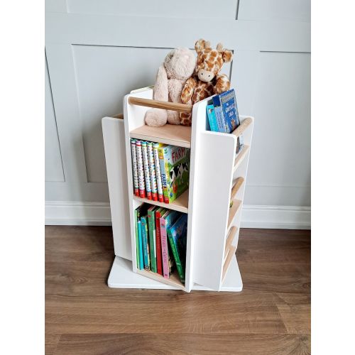 Classic | Rotating bookcase | bookshelf | toy storage | babyroom | hardwood | swivel base