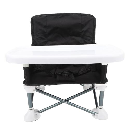aqxreight Travel Portable Folding Multifunctional Outdoor Dining Infant Feeding Chair for Camping Beach Pink (Black)